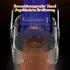 A diagram illustrating the airflow and heating mechanism of a compact fan heater. Produktbild-Vorschau