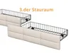 Letto imbottito INONEFT 140x200 cm con LED e USB, divano Anteprima dell’immagine prodotto 18