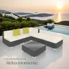 Rattan Lounge Paris mit Aluminiumgestell wetterfest Produktbild-Vorschau 7