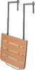 A hanging balcony table with adjustable metal supports against a white background. Voir les images du produit