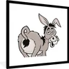 MuchoWow® Gerahmtes Poster Cartoon-Illustration eines Esels Produktbild-Vorschau 1