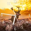 Wallario Design Wanduhr stattlicher Rothirsch im Produktbild-Vorschau 1