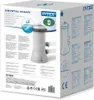 The image shows the retail packaging of an Intex Krystal Clear filter pump. Produktbild-Vorschau