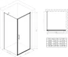 doporro Eck-Duschkabine 90x90x195cm Eckdusche in schwarz Produktbild-Vorschau 7