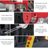 Collage of close-up images showing features of an electric hoist. Voir les images du produit