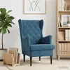 vidaXL Sessel Blau Samt Produktbild-Vorschau 2