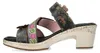 Laura Vita Damen Pantolette Boho mit Blütenapplikationen Produktbild-Vorschau 3