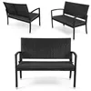 Peviasot Gartenbank 2 Personen Schwarz Rattan-Optik mit Produktbild-Vorschau 12
