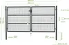 Doppelflügeliges Zauntor 3m OLGA H.150cm grau Produktbild-Vorschau 3