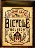 The image shows the front of a Bicycle Bourbon playing card deck box. Náhľad obrázku produktu