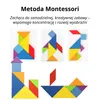 Drewniane kolorowe puzzle tangram dla dzieci – edukacyjna Podgląd zdjęcia produktu 2