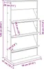 vidaXL Magazinregal Geräucherte Eiche 70 x 41 x 126 cm Produktbild-Vorschau 8