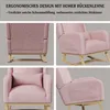 UnboxG Fauteuil à bascule Rose en peluche avec coussin, Voir les images du produit 8