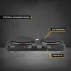 A black electric double hot plate on a grey textured background. Produktbild-Vorschau