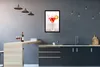 MuchoWow® MuchoWow® Gerahmtes Poster Rot gefärbter Cocktail Produktbild-Vorschau 2