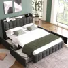 MODFU Lit avec rangement 90 x 200 cm - Tiroirs, ports USB Voir les images du produit 3