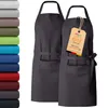 2er Pack EllaTex Kochschürze Latzschürzen 100% Baumwolle Produktbild-Vorschau 1