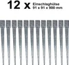 Einschlaghülse Bodenhülse 12x 91x91x900mm Produktbild-Vorschau 2