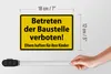 Blechschild Warnschild 18x12cm Betreten Baustelle verboten Produktbild-Vorschau 5