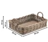 Podnos Kobolo 56x38x12 cm z ratanu s dreveným základom Náhľad obrázku produktu 3