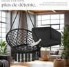 Fauteuil suspendu GRAZIA - noir Voir les images du produit 7