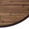 Homestyle4u Bambusová rohožka Tmavo hnedá 90 cm okrúhly Náhľad obrázku produktu 5