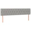 vidaXL Kopfteile Hellgrau 200x7x78/88 cm Stoff Produktbild-Vorschau 1