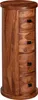 WOHNLING Design Sideboard Sheesham Massivholz 35x85x35 cm Produktbild-Vorschau 1