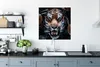 MuchoWow® Poster Tiger - Blumen - Blatt 75x75 cm - Wand Produktbild-Vorschau 3