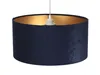 Stilvolle Pendelleuchte Blau Gold Stoff in Velours Optik Produktbild-Vorschau 5
