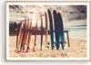 Gerahmtes Poster - Rahmen in heller Eiche - Surfen Strand Produktbild-Vorschau 1