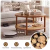 COSTWAY Ronde salontafel, diameter 80 cm, houten salontafel Productafbeelding-voorbeeld 6