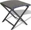 vidaXL Klapphocker Poly Rattan Schwarz Produktbild-Vorschau 5