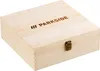 A light-colored wooden box with a metal latch and the brand name "PARKSIDE" engraved on the lid. Produktbild-Vorschau