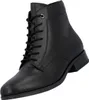 A black leather lace-up ankle boot is shown against a white background. Náhled obrázku produktu