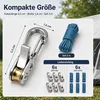 Outdoor Zelt Abspannset 6 Stück, Seilspanner mit Haken + 3m Produktbild-Vorschau 4