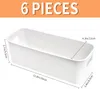 Contenitore in plastica 30 cm - 6 pezzi Bianco - Cestini Anteprima dell’immagine prodotto 2