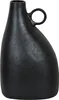 BELIANI Dekovase Schwarz Aluminium 36 cm Hoch mit Griff Produktbild-Vorschau 1