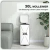 HOMCOM Mülleimer 30L Treteimer mit Deckel Fußpedal Produktbild-Vorschau 4