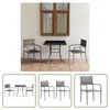 The Living Store 3-tlg. Garten-Essgruppe Poly Rattan Produktbild-Vorschau 1
