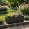 HowHomely | Blumentöpf - Blumenkübel - schwarz - 90 x 30 x Produktbild-Vorschau 2