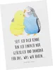 Mr. & Mrs. Panda Postkarte Wellensittich Liebe - Weiß - Produktbild-Vorschau 1