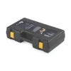 A black carrying case with yellow latches, likely for a power tool. Produktbild-Vorschau