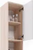 A close-up view of an open cabinet with shelves, showing toiletries and folded towels. Anteprima dell’immagine prodotto