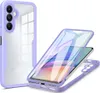 A clear phone case is shown in two configurations: one fully assembled and one disassembled to show the phone inside. Produktbild-Vorschau