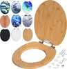 CASARIA® Toilettendeckel mit doppelter Absenkautomatik MDF Produktbild-Vorschau 1