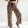 Palazzohose Damen Animal Look Sommerhose Leo Print Produktbild-Vorschau 1