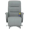 A light gray fabric massage chair with a remote control attached to the armrest. Produktbild-Vorschau