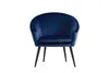 Elegante poltrona lounge Lutz | velluto blu scuro | XDREAM Anteprima dell’immagine prodotto 3