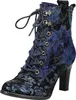 Laura Vita Damen Stiefelette Leder Blumenmuster und Produktbild-Vorschau 14